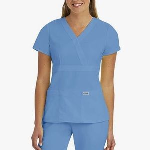 Greys Anatomy Riley scrub set ceil blue